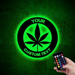 Personalisierte Weed Neon Led Wandkunst, Marihuana Zeichen Dekoration, Kultur Rauchen Zigarette, Geschenk für Kiffer, Kiffer Geschenk, 420 Unkraut, Unkraut Geschenk