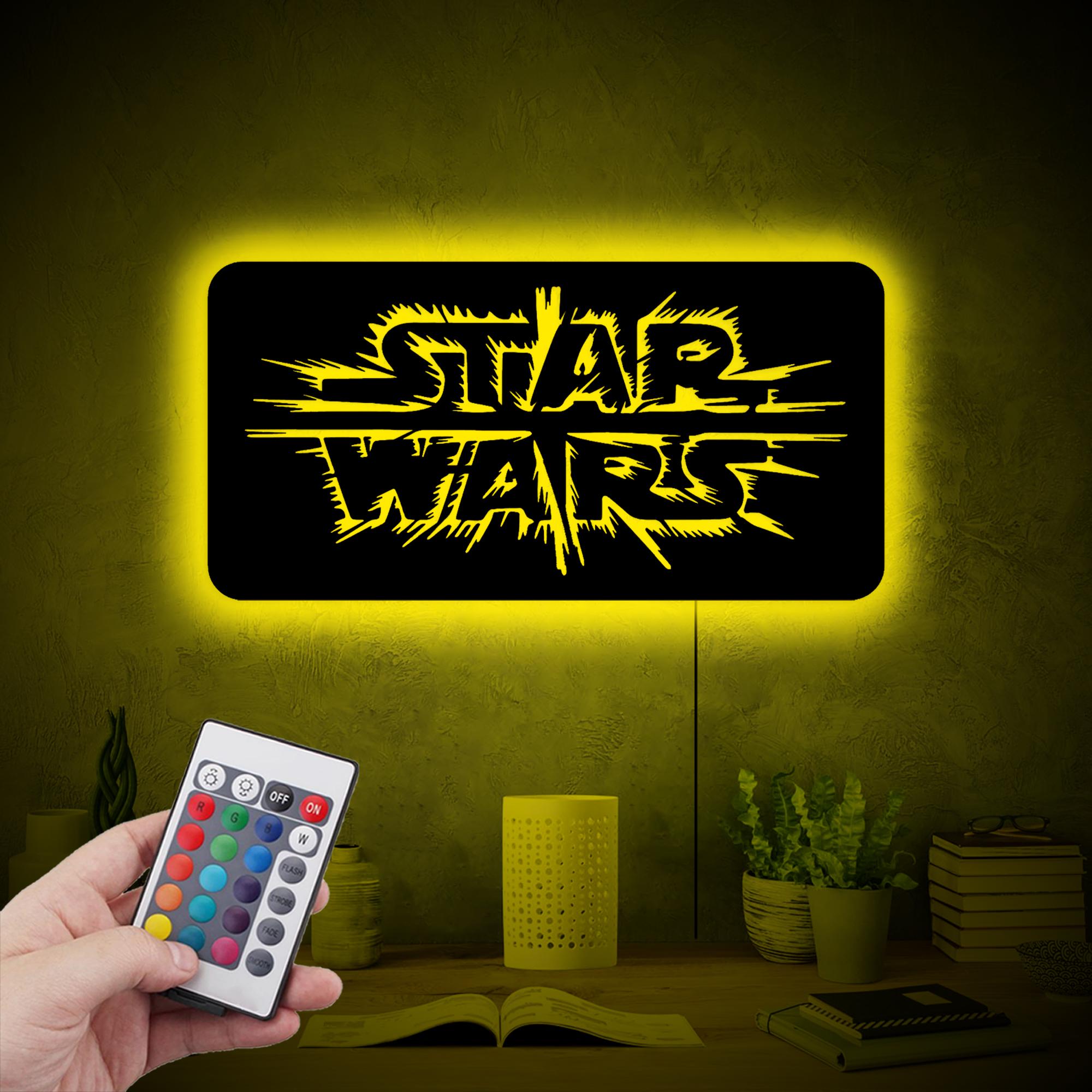 Star Wars Logo Neon Led Wall Decor,star Wars RGB Led Room