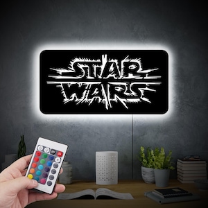 Star Wars Logo Neon Led Wall Decor,Star Wars RGB Led Room Decor, Star Wars Decoration,Star Wars Art,Star Wars gifts,starwars wall decor art