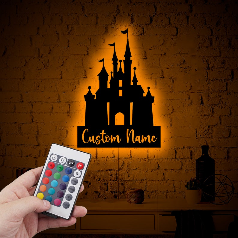 Custom Wonderland Castle Neon Led Wall Art, Princess Castle, girls nursery art, Magical Art, Castle Decor, Fairytale decor, princess gift image 8