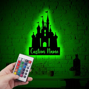 Custom Wonderland Castle Neon Led Wall Art, Princess Castle, girls nursery art, Magical Art, Castle Decor, Fairytale decor, princess gift image 2
