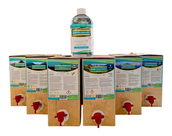 Kit NaturalWash 18,5 litres - Détergents et adoucissants écologiques pour lave-linge et lave-vaisselle avec matières premières végétales naturelles