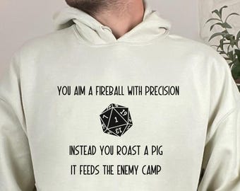 Rolig Dungeons and Dragons-tröja, Dungeon Master-gåva, DND-tärningströja, otursrulle-tröja, DND-tillbehör, D20-tröja, rolig DND-luvtröja