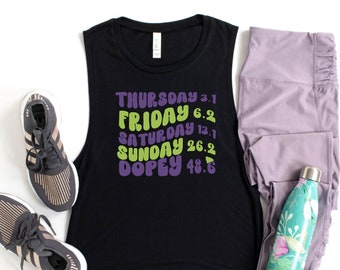 Run your Race, Dopey Ladies’ Muscle Tank, List of Dopey Races, fun Orlando Marathon Weekend Tank top, Women's Workout tank