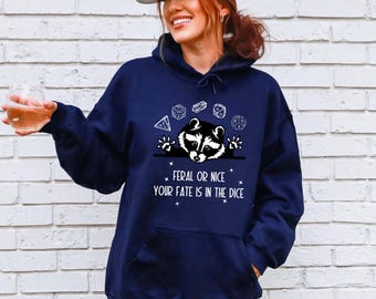 Funny Raccoon DND Shirt, D20 dice rolling shirt, DND Sweatshirt, you can certainly try, DND Master, Feral Raccoon Dungeons and Dragons Shirt