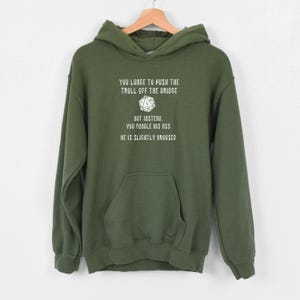 Sudadera con capucha divertida de DND, sudadera divertida de mazmorras y dragones, regalo de Dungeon Master, camiseta de dados de DND, camiseta de tirada desafortunada, accesorios de DND, camiseta D20
