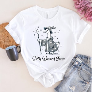 Silly Goose Wizard DandD T-Shirt, Mens or Women&#39;s DND Shirt, Wizard DND Shirt, Funny D&D shirt for RPG Players, Dungeon Master gift, Fantasy