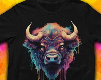 Bison T-Shirt: Retro Graphic Tee, Wildlife Lover Gift
