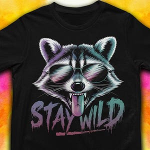 Raccoon Face Bandit Masked City Life Coon Animal Gray Cotton
