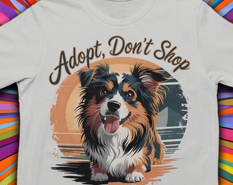 Dog Adoption Shirt: Rescue Pup Tee, Adopt Don't Shop