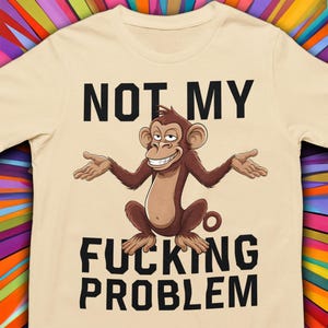 Funny Monkey T-Shirt: Playful Cartoon Graphic Tee