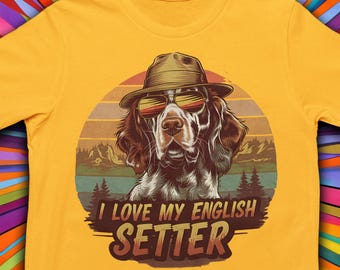 English Setter Shirt, Bella Canvas Dog Mom Tee
