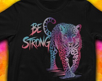 Elegant Cheetah Tee, Retro Graphic, Animal Lover Gift