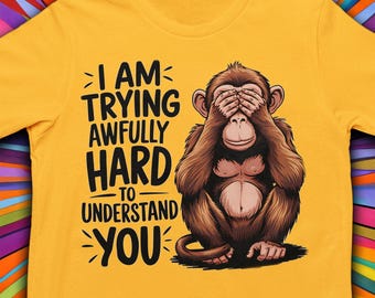 Silly Monkey T-Shirt: Comic Graphic Tee