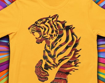 Tiger Graphic T-Shirt: Jungle Safari Animal Tee