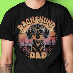 Dachshund Dad Shirt: Retro Wiener Dog Tee, Gift for Dog Lovers
