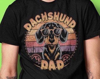 Dachshund Dad Shirt: Retro Wiener Dog Tee, Gift for Dog Lovers