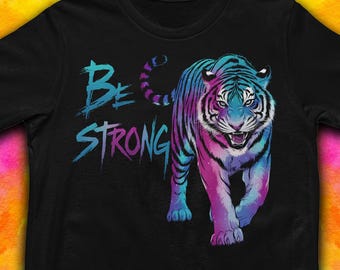 Watercolor Tiger T-Shirt: Fierce Animal Graphic Tee