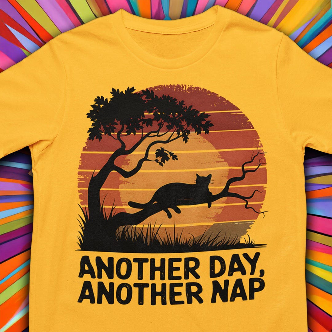 Lazy Cat T-shirt: Funny Feline Nap Shirt - Etsy