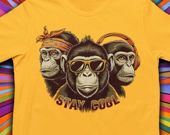 Funky Monkey T-Shirt: Retro Graphic Tee