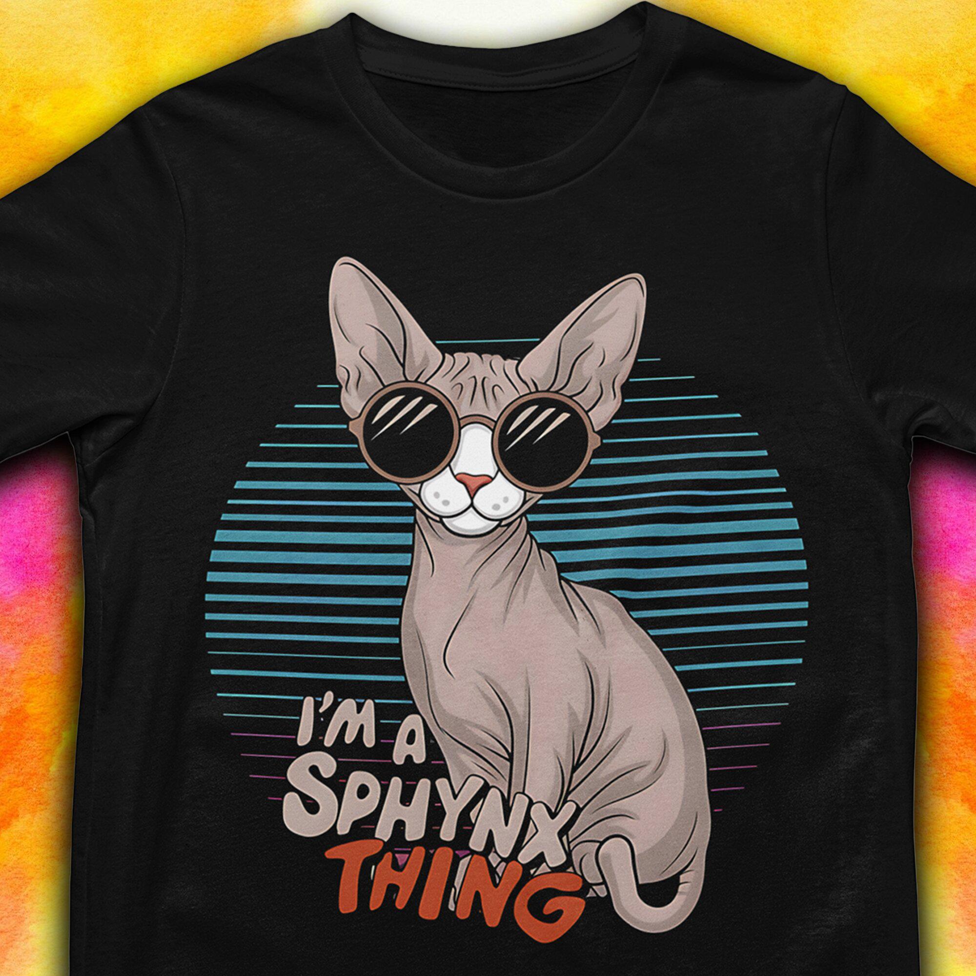 Sphynx Cat Clothes Set - Black Stripe Shirt With Hat For Hairless Cats, Breathable Cotton Fabric