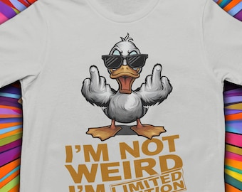 Funny Duck Middle Finger Shirt: Sarcastic Humor Graphic Tee