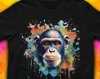 Monkey Graffiti Shirt: Retro King Monkey Graphic Tee
