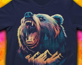 Black Bear Graphic Tee: Wilderness Nature Shirt