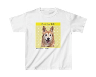 Boat Dog Tilly Kids T-Shirt / Narrowboat Liberty / Tilly Fans / Cute T-shirt for children / Dog T-shirt