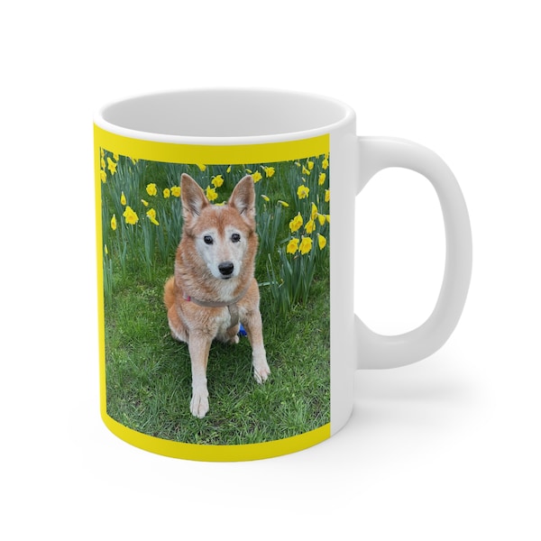 Dog Coffee Mug, 11oz / Official Tilly Mug / Narrowboat Boat Dog