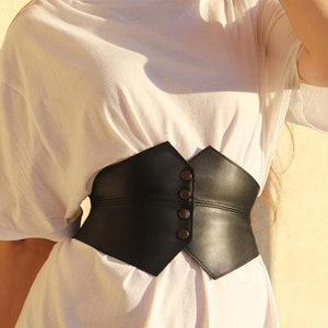 Handmade vegan leather, Dress belt, Leather belt, Waist belt, Leather corset belt, Women style, Peplum belt, Women's leather belt, Corset