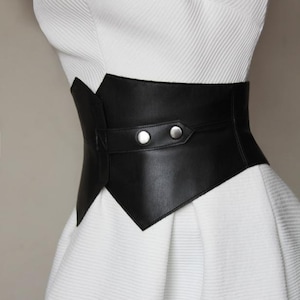 Basque belt, Leather peplum skirt, Leather peplum, Peplum belt, Peplum belt, Waist skirt, Wide peplum belt, Women&#39;s leather peplum