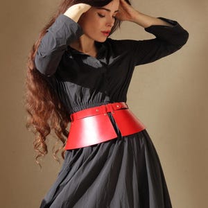 Handmade genuine leather corset belt, Peplum belt, Princess style belt for dress, Cincher belt, Slimming belt, Handmade wide belt