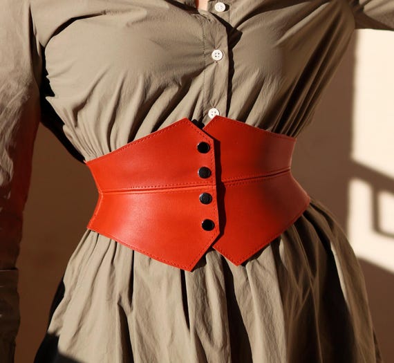 Handmade Leather Corset, Leather Belt, Hourglass, Genuine  display picture 3