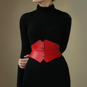 Handmade genuine leather corset belt, Peplum belt, Princess style belt for dress, Cincher belt, Slimming belt, Handmade wide belt