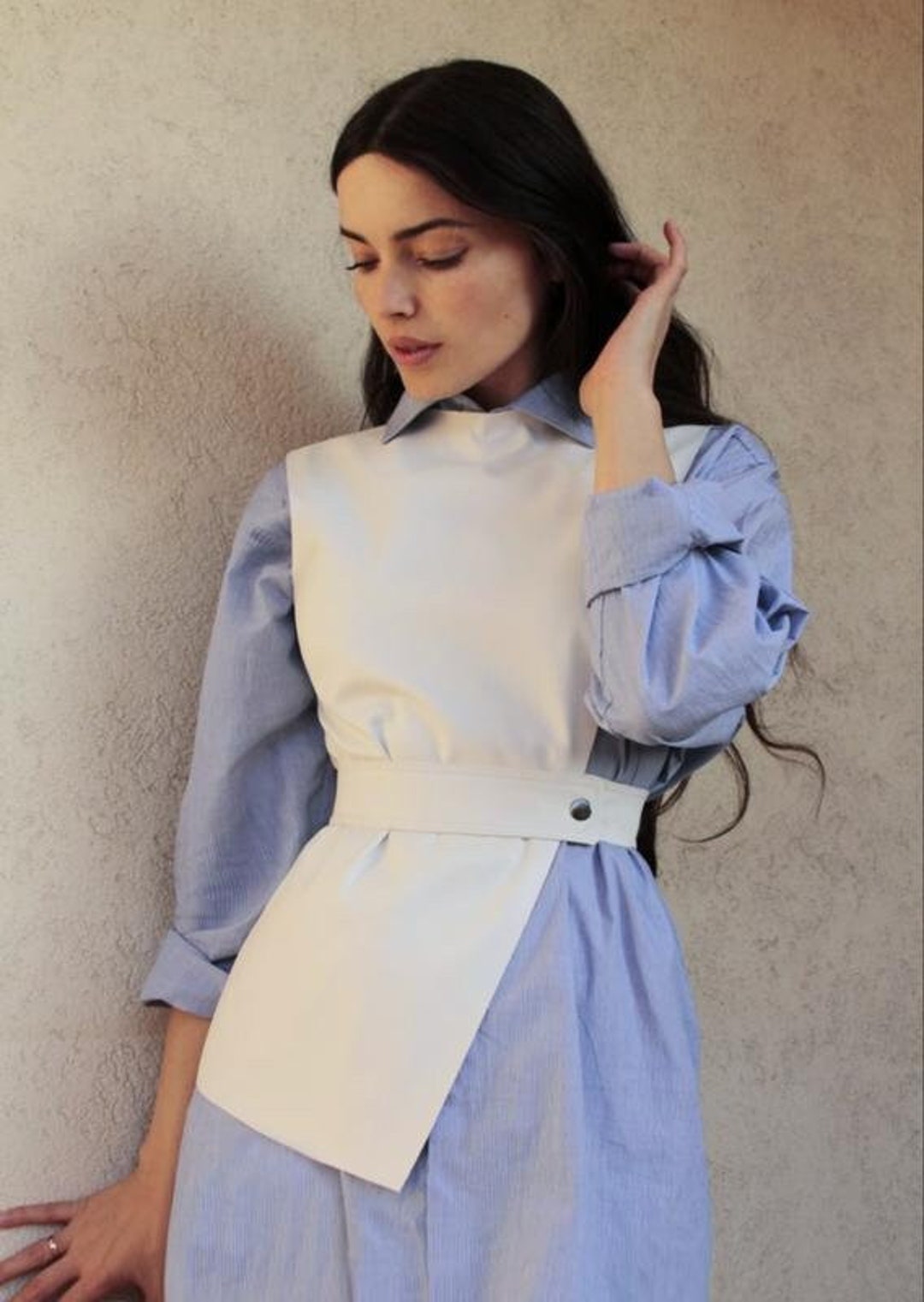 Pleated Asymmetrical-Hem Vest main image 1