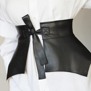 Basque belt, Genuine leather peplum skirt, Leather peplum, Peplum belt, Peplum belt, Waist skirt, Wide peplum belt, Women&#39;s leather peplum