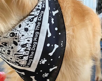 Cute Dog Bandana Hugger Pet 100% Cotton, Bandana That Matches with Your Dog, Dog Accessories, Dog Wardrobe, For Those Who Love Their Dogs