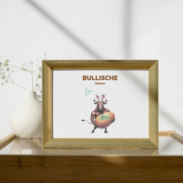 Easter, Money Gift, Easter Gift, Personalized, Easter Egg, Bullish, Easter Bunny, Digital Download, Unique, A4 Format, PDF File