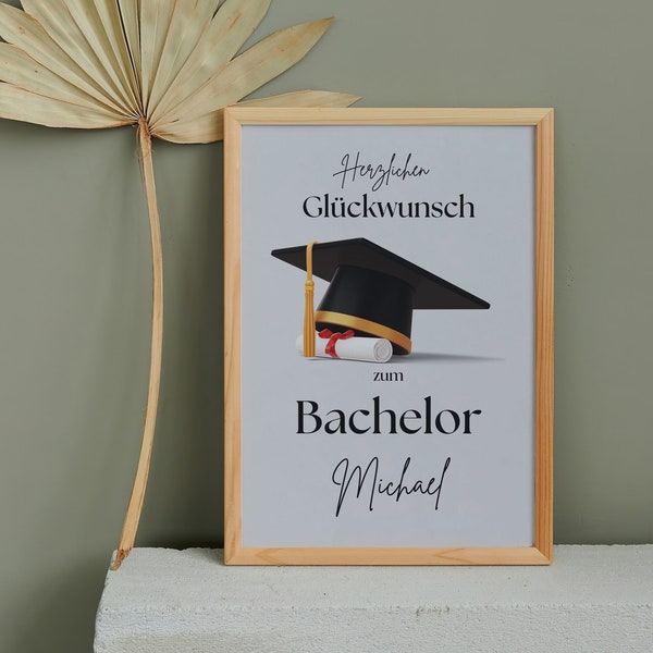 Bachelor, Master, Abschluss, Uni, Studium, Geschenk, Bachelorabschluss, Digitaler Download, A4 Format, PDF Datei, Geschenk, Kreativ