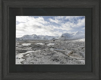 Rannoch Moor Scottish Landscape Photography Prints in Black Frame