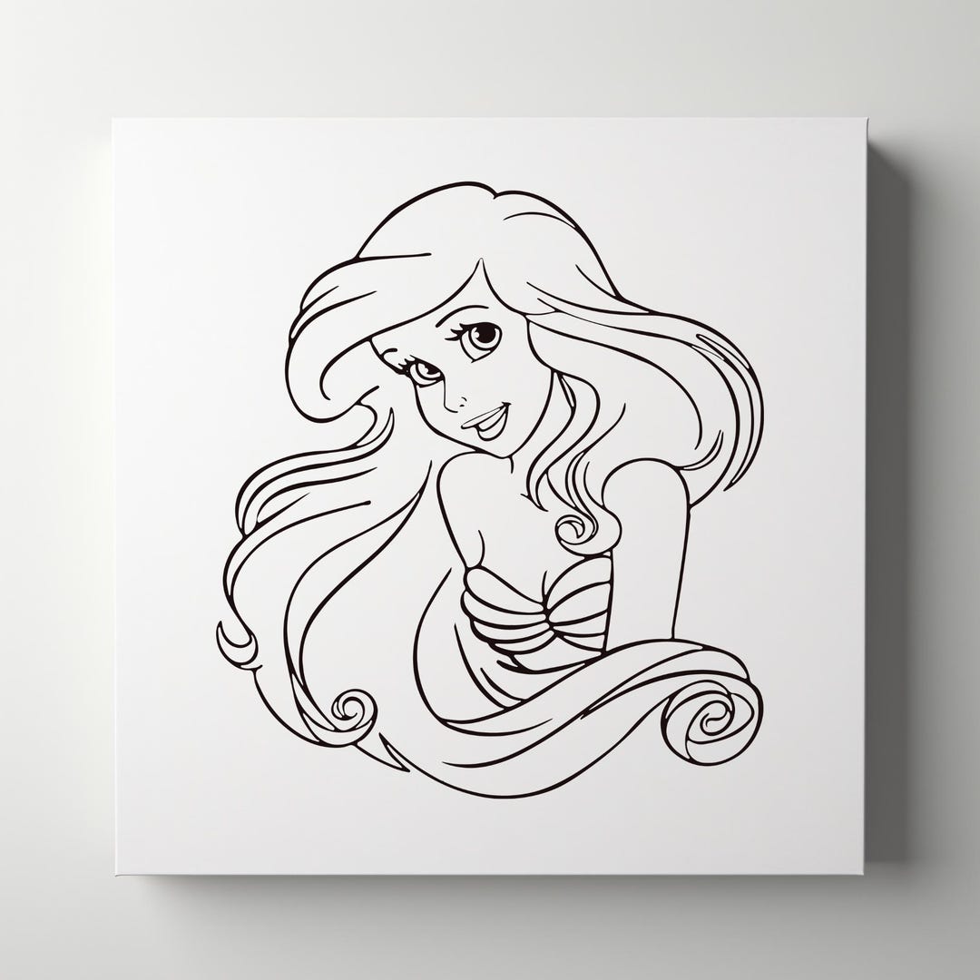 PRINCESS Paint Party Color Your Own Canvas Party Favors Arts and Crafts Kids Party Girls Night ...