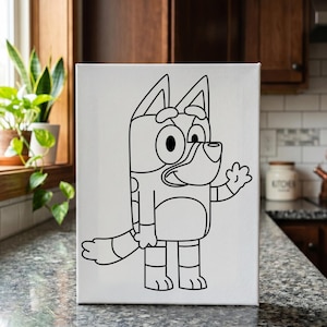 Blue Dog Paint Party Canvas Kit: Kids Arts & Crafts - Party Favors