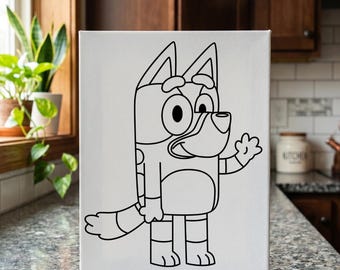 Blue Dog Paint Party Canvas Kit: Kids Arts & Crafts - Party Favors
