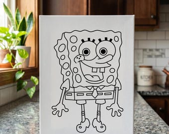 Pre-Printed Canvas Kit: Kids Paint Party Favors - Starfish, Pineapple, Sponge