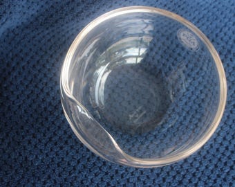Szkło artystyczne z odciskiem kciuka Tiffany & Co Crystal Bowl autorstwa Elsy Peretti, logo PGA, sygnowane