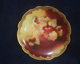 Vintage Pickard China Limoges, ręcznie malowany talerz, Francja