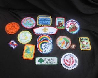 Lot Of 18 Girl Scout Vintage Patches 1980s