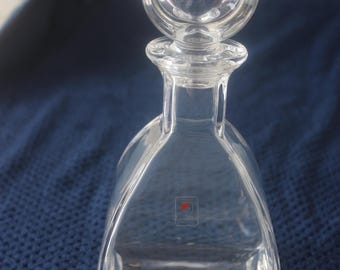 Vintage Colle Crystal Whiskey Decanter w stylu włoskiego art déco 10,5" z korkiem