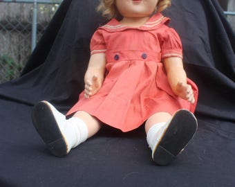 Vintage Shirley Temple Doll Composition 24 inch